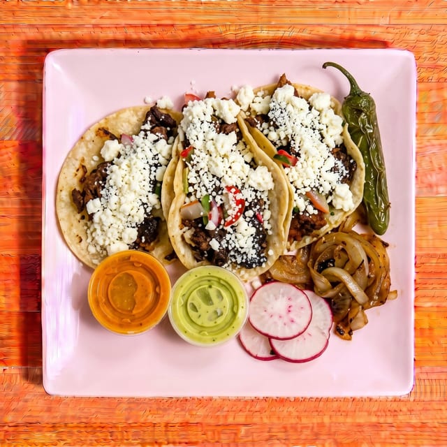 3 Veggie Fajita Tacos.